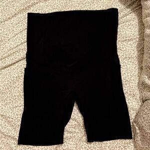 Women's Black Maternity Bike Shorts